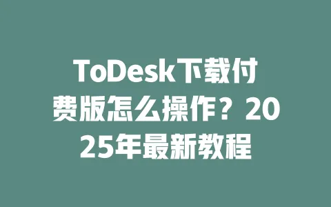 ToDesk下载付费版怎么操作?2025年最新教程-ToDesk官网 - ToDesk下载