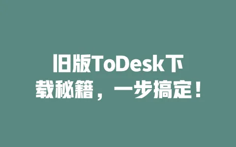 旧版ToDesk下载秘籍,一步搞定! 一