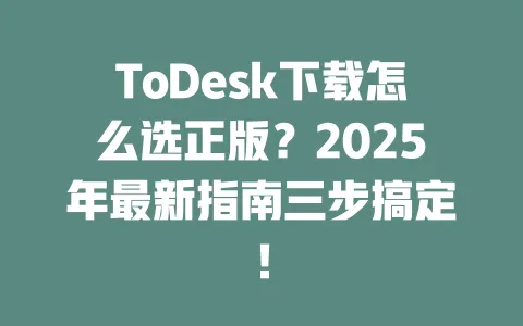 ToDesk下载怎么选正版?2025年最新指南三步搞定!-ToDesk官网 - ToDesk下载