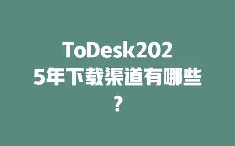 ToDesk2025年下载渠道有哪些?-ToDesk官网 - ToDesk下载